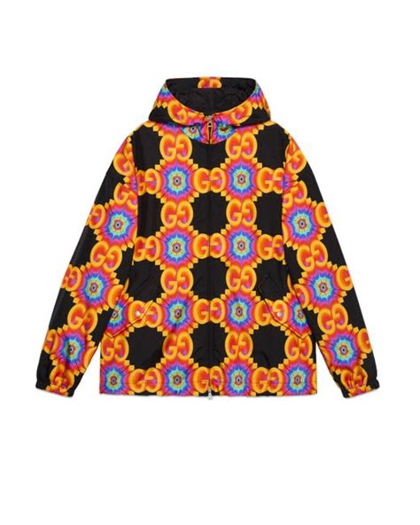 gucci kaleidoscope jacket|GUCCI GG kaleidoscope water repellent jacket .